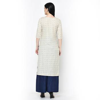 Cream   Cotton kurtis 2