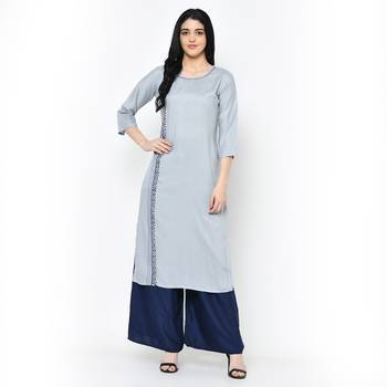 Grey   Rayon kurtis 1