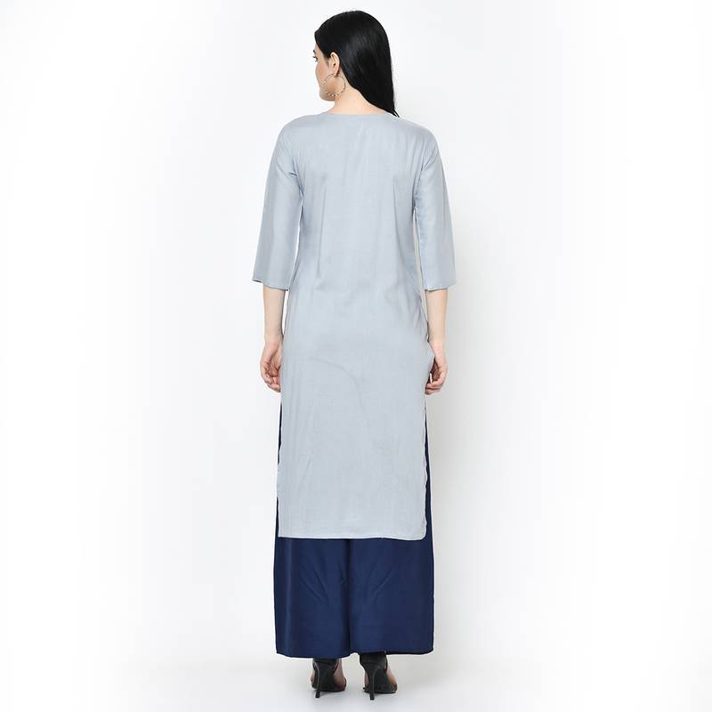 Grey   Rayon kurtis