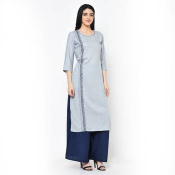 Grey   Rayon kurtis 3