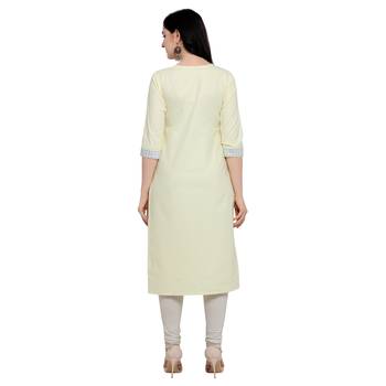 Yellow woven cotton kurtas-and-kurtis 3