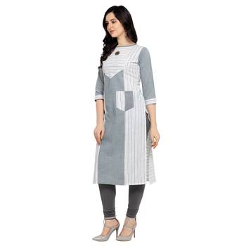 Off white woven cotton kurtas-and-kurtis 2