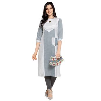 Off white woven cotton kurtas-and-kurtis 4