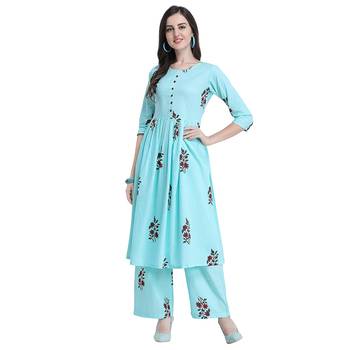 Fabholic Women's Cotton Readymade Kurta and Palazzo set  1