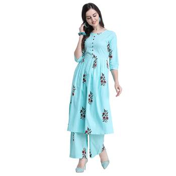 Fabholic Women's Cotton Readymade Kurta and Palazzo set  2