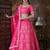Pink Thread & Coding Embroidered silk semi stitched lehenga