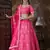 Pink Thread & Coding Embroidered silk semi stitched lehenga