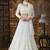 Off-white thread and Sequins embroidered georgette semi stitched lehenga