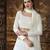 Off-white thread and Sequins embroidered georgette semi stitched lehenga