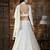 Off-white thread and Sequins embroidered georgette semi stitched lehenga