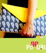 Yellow Mike Envelope Clutch