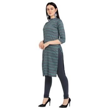 Grey plain Viscose kurtis 2
