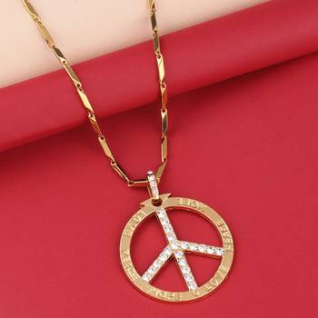 Gold Plated Daimond  Pendent Chain For Man And Boy 3