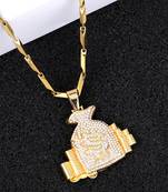 Exclusive  Gold Plated Daimond Pendent Chain For Man And Boy