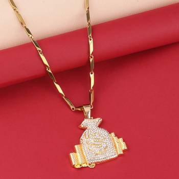 Exclusive  Gold Plated Daimond Pendent Chain For Man And Boy 3