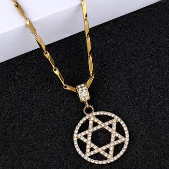 Exclusive  Gold Plated Daimond Star Shape Pendent Chain For Man And Boy 1