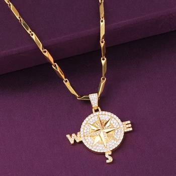 Unique  Gold Plated Daimond Pendent Chain For Man And Boy 4