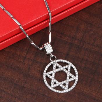 Silver Plated Daimond Pendent Chain For Man And Boy 2