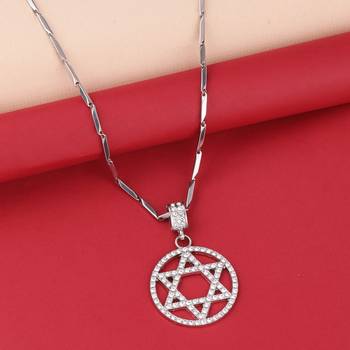 Silver Plated Daimond Pendent Chain For Man And Boy 3