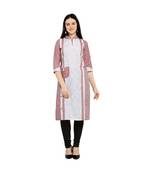 Pink plain Cotton kurtis