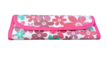 Atorakushon   Fabric Cosmetic Makeup Pouch Payal Chain Wrist Watch Jewelry Organizer Pack of 1 (pink) 4