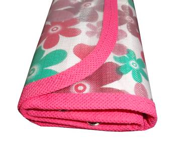 Atorakushon   Fabric Cosmetic Makeup Pouch Payal Chain Wrist Watch Jewelry Organizer Pack of 1 (pink) 5