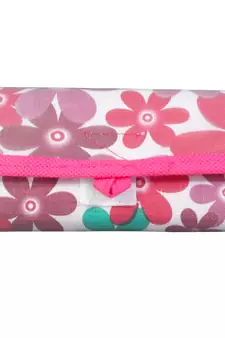 Atorakushon   Fabric Cosmetic Makeup Pouch Payal Chain Wrist Watch Jewelry Organizer Pack of 2 (pink)
