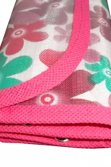 Atorakushon   Fabric Cosmetic Makeup Pouch Payal Chain Wrist Watch Jewelry Organizer Pack of 2 (pink)