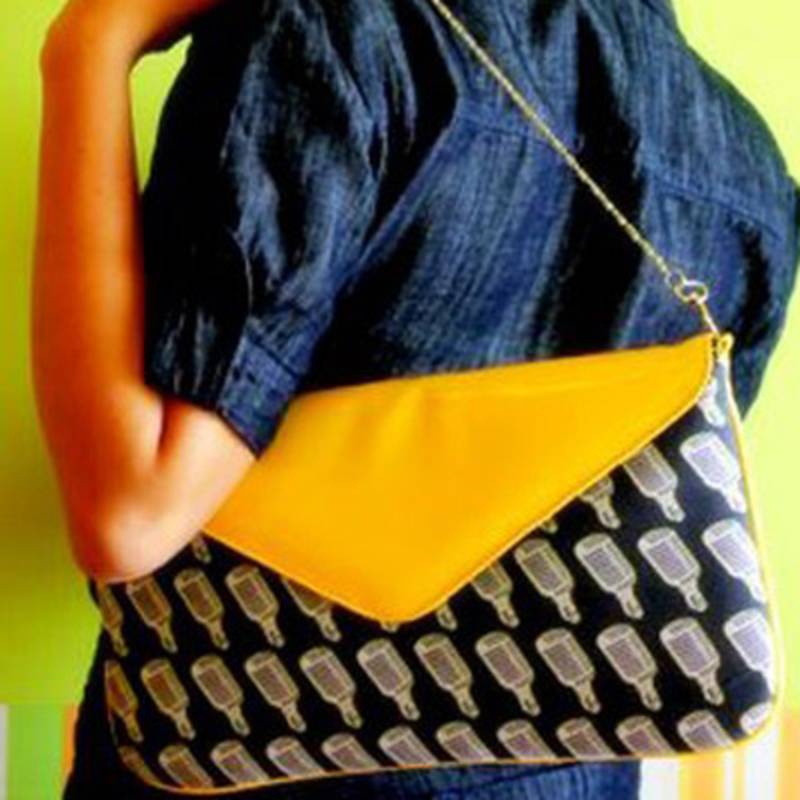 Yellow Mike Envelope Clutch