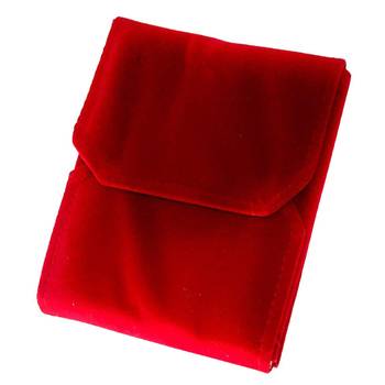 atorakushon   Velvet Necklace Pouch Jewellery Earring Organizer Traveling Kit for Women and Girls Pack 1 (Maroon) 5