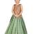 Kids Brown Top And Pista Lehanga Choli 