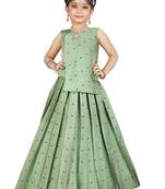 Girls Pista Lehanga Choli 