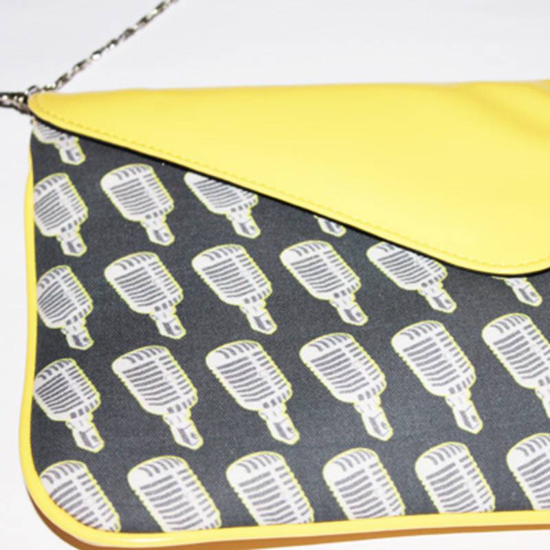 Yellow Mike Envelope Clutch