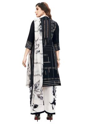 Women's Pack of 2 Synthetic Printed Unstitched Dress Material Combo 3