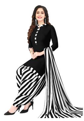 Women's Pack of 2 Synthetic Printed Unstitched Dress Material Combo 4