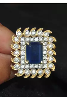 Saphire Diamond Cocktail Ring