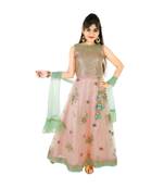 pink Sequins and Stone Embroidery Lehenga Choli for Girls with Blouse and Frills Dupatta
