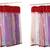 atorakushon   Satin Net Hanging Saree Cover Garments Wardrobe Organizer Pack of12 (maroon)