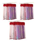 atorakushon   Satin Net Hanging Saree Cover Garments Wardrobe Organizer Pack of18 (maroon)