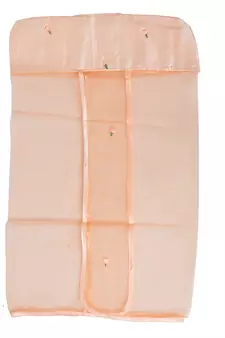 atorakushon   Satin Net Hanging Saree Cover Garments Wardrobe Organizer Pack of 6 (peach)