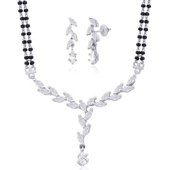Silver Cubic Zirconia mangalsutra 1