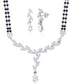 Silver Cubic Zirconia mangalsutra
