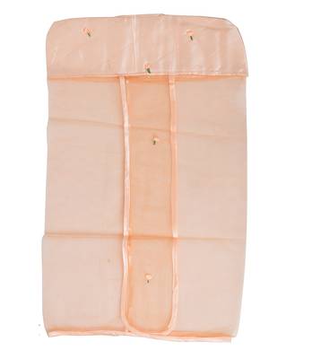 atorakushon   Satin Net Hanging Saree Cover Garments Wardrobe Organizer Pack of36  (peach) 2