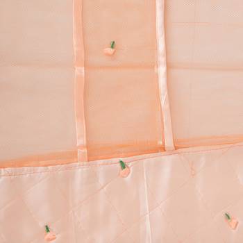 atorakushon   Satin Net Hanging Saree Cover Garments Wardrobe Organizer Pack of36  (peach) 5