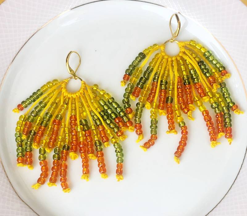 Yellow earrings