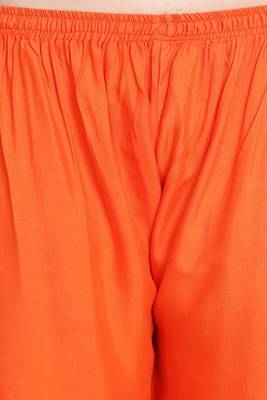 Peach plain rayon palazzo-pants 5