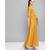 Ritu Kumar Yellow Half Sleeve Solid Long Kurta
