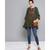 Ritu Kumar Green 3/4 Sleeve Short Printed Kurti