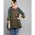 Ritu Kumar Green 3/4 Sleeve Short Printed Kurti