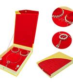 atorakushon Satin gold 1pc Jewellery Box Necklace Pouches Earrings full Set Box for Travelling Organizer Women And Girl